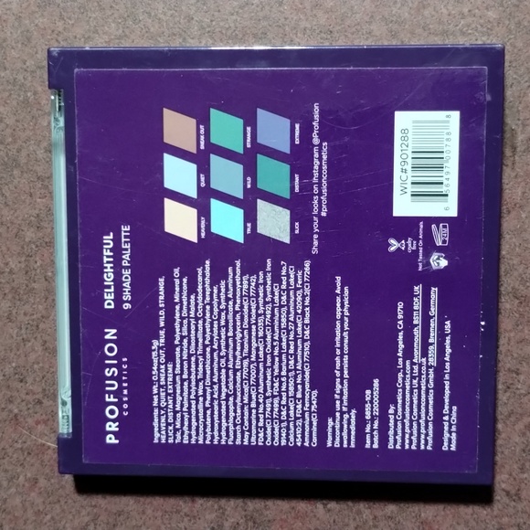 Profusion Cosmetics Delightful 9 Shade Eyeshadow Palette - Picture 2 of 2